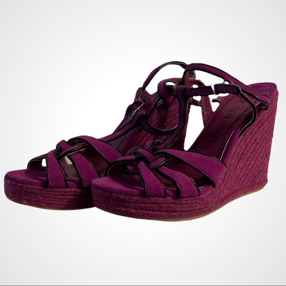 Colin Stuart purple espadrilles size 8.5 sandal - Picture 3 of 5